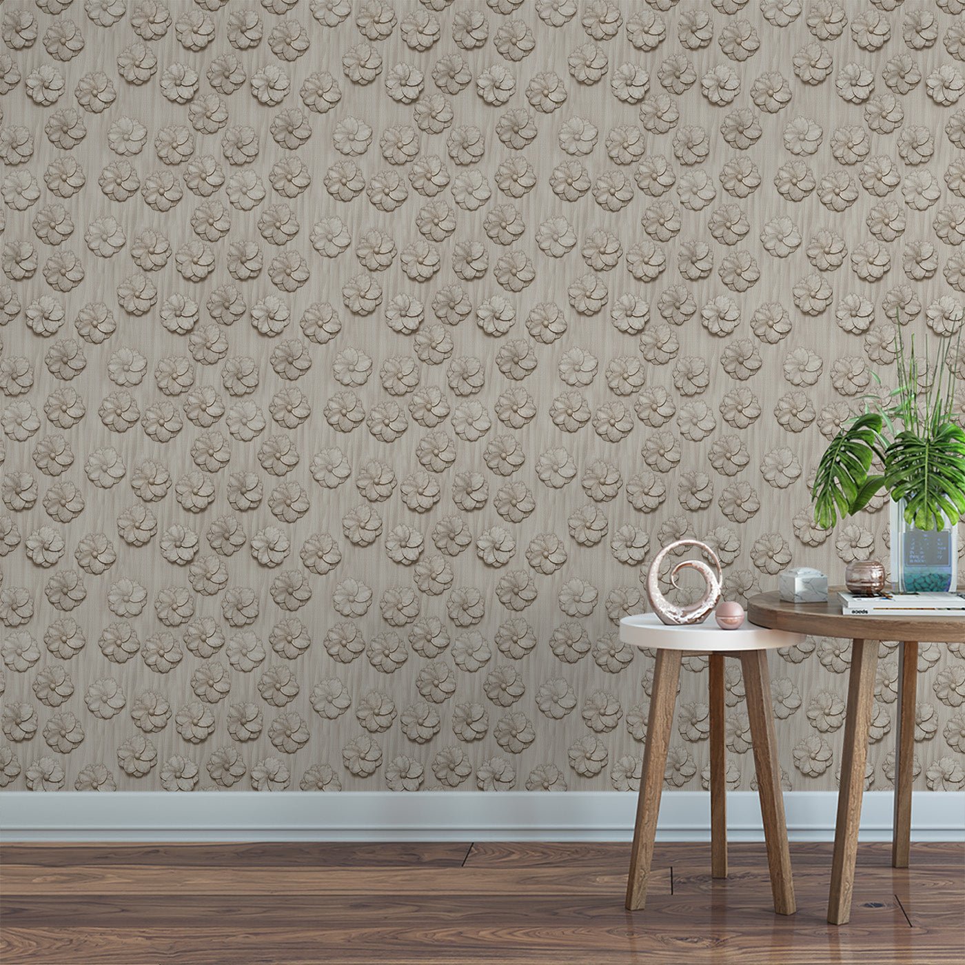 Floral & Leaves Wallpaper WAL1914-F