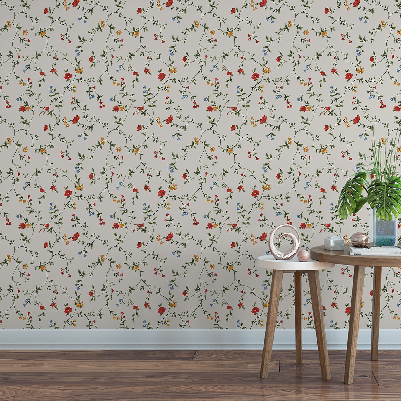 Floral & Leaves Wallpaper WAL1918-F