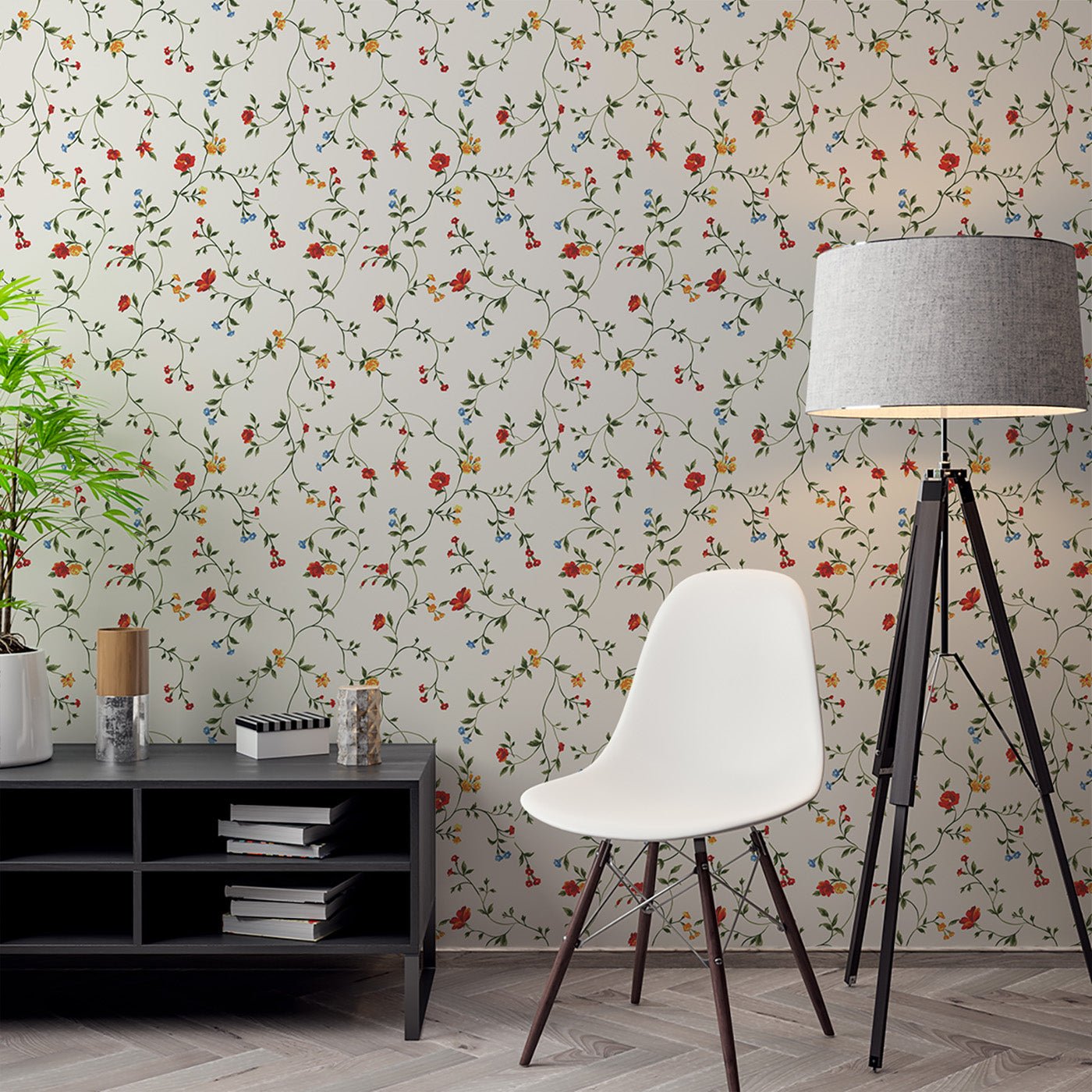 Floral & Leaves Wallpaper WAL1918-F