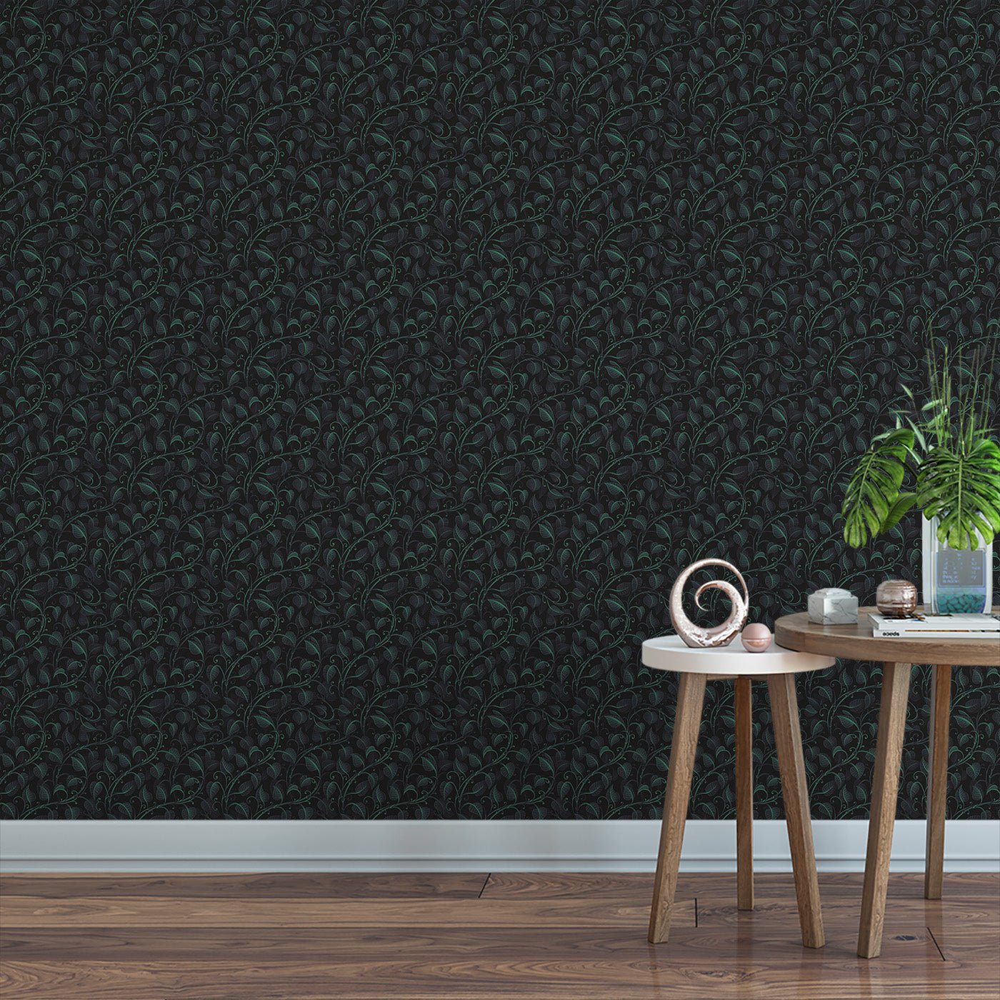 Floral & Leaves Wallpaper WAL1919-F