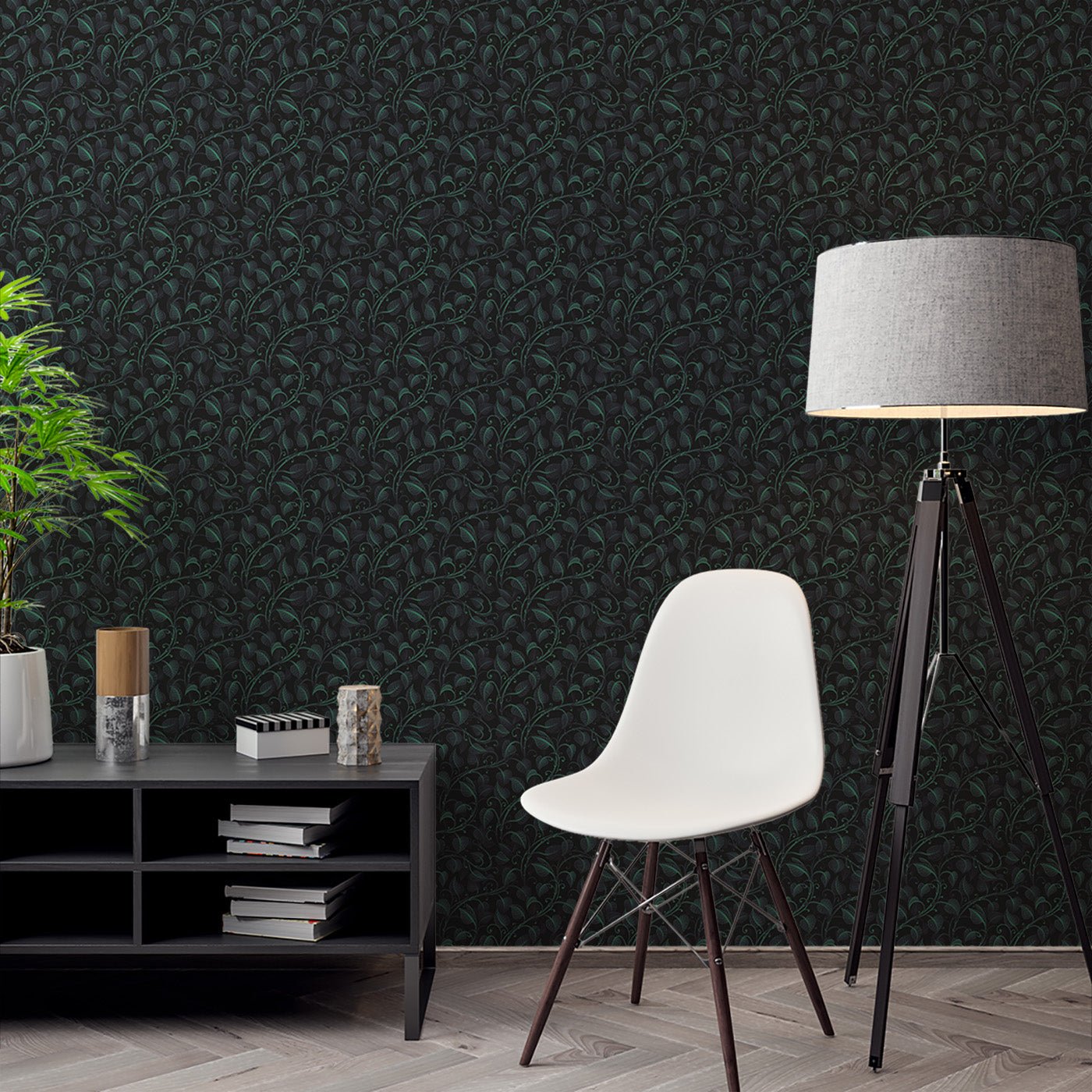 Floral & Leaves Wallpaper WAL1919-F