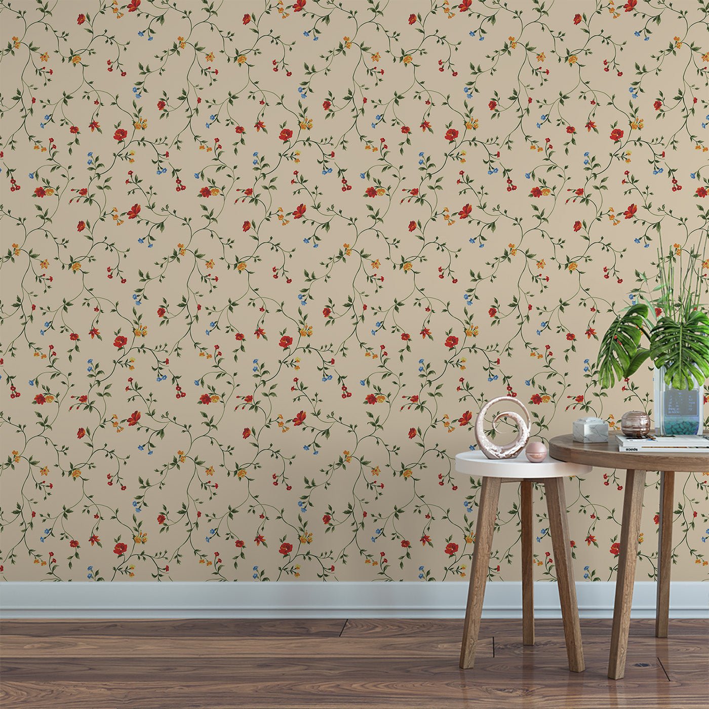 Floral & Leaves Wallpaper WAL1921-F