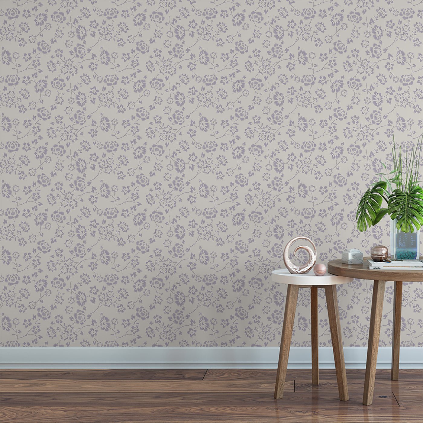 Floral & Leaves Wallpaper WAL1923-F