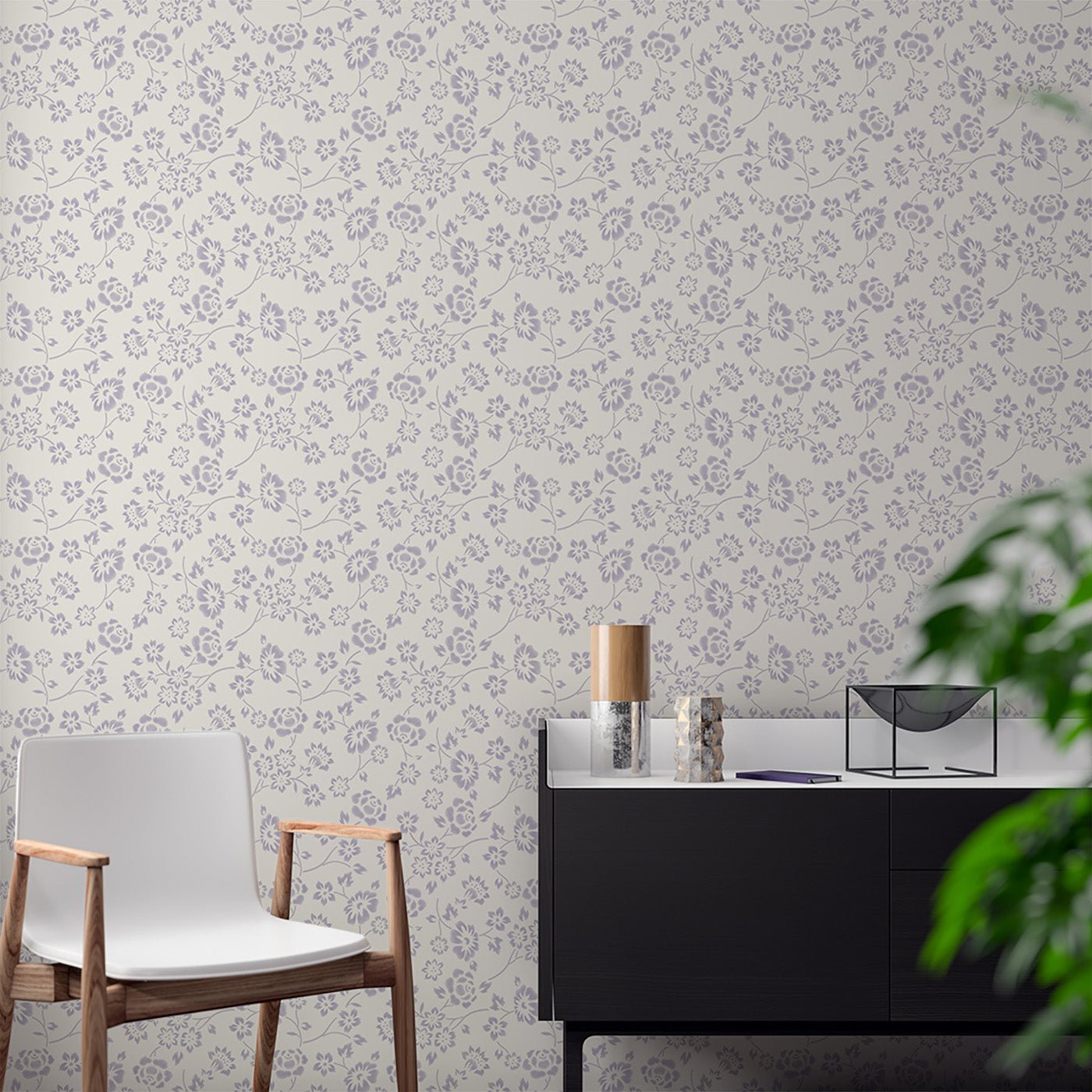 Floral & Leaves Wallpaper WAL1923-F