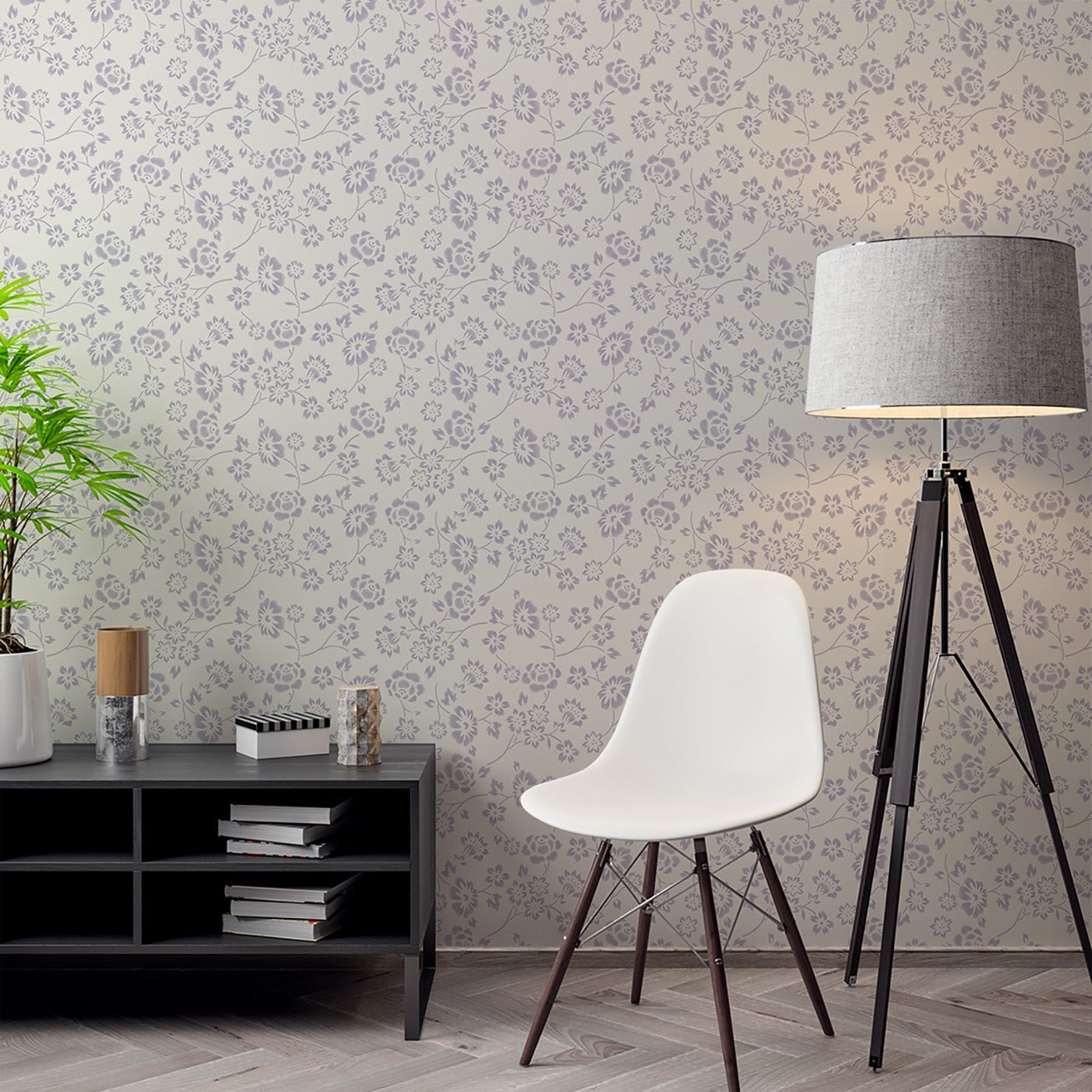 Floral & Leaves Wallpaper WAL1923-F