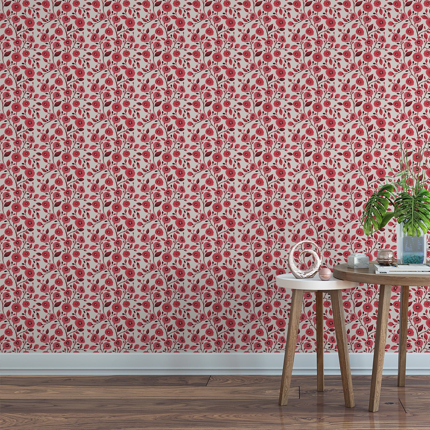 Floral & Leaves Wallpaper WAL1925-F