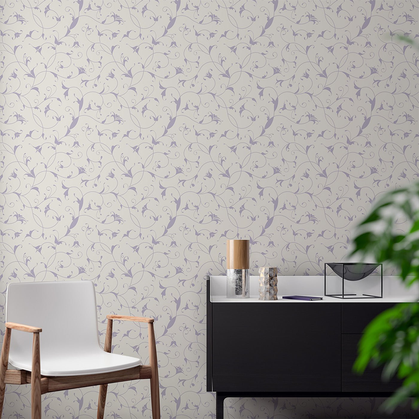 Floral & Leaves Wallpaper WAL1928-F