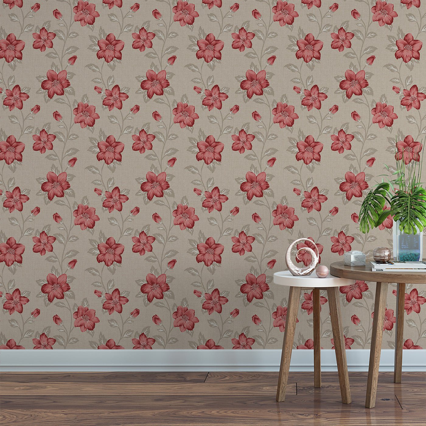 Floral & Leaves Wallpaper WAL1931-F