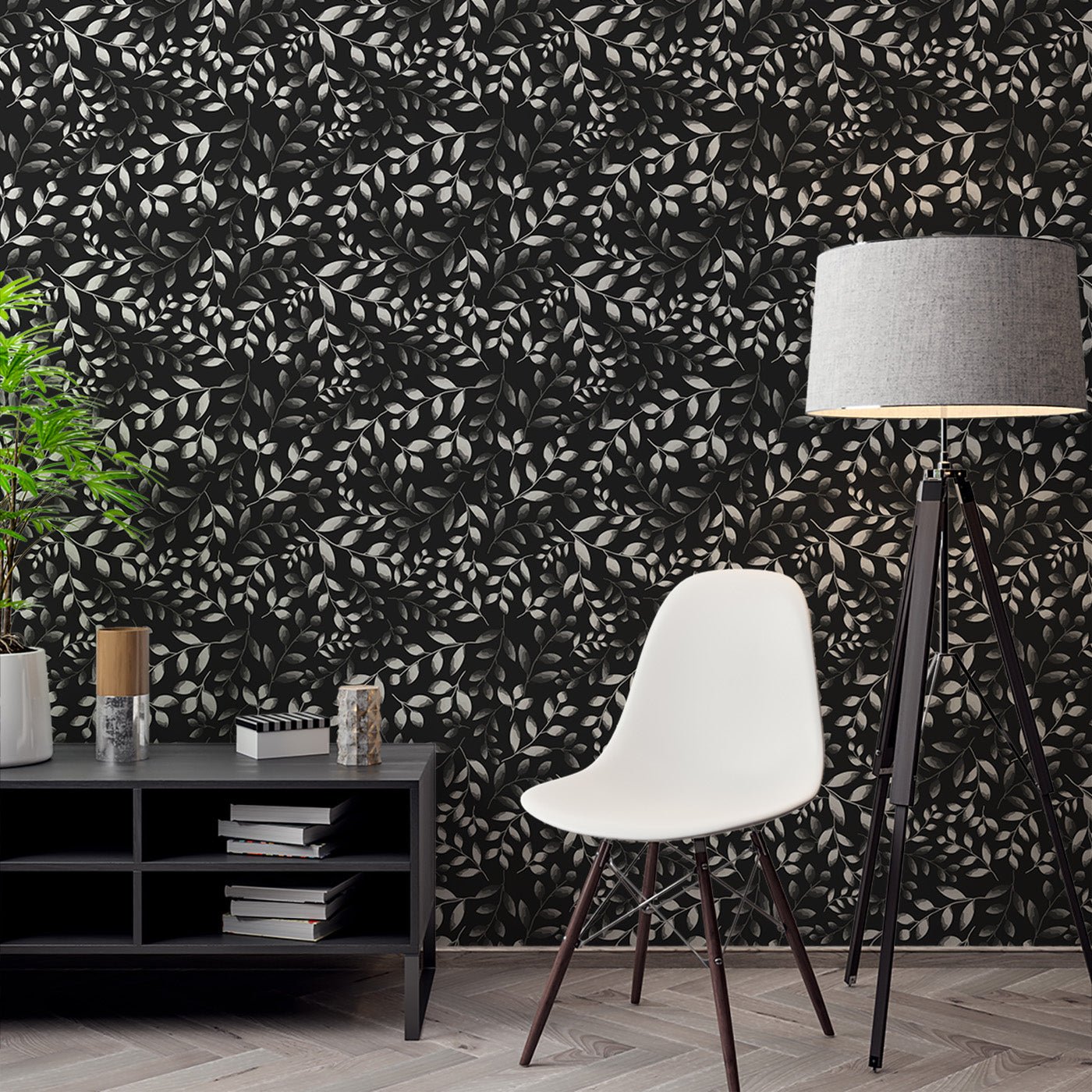 Floral & Leaves Wallpaper WAL1932-F