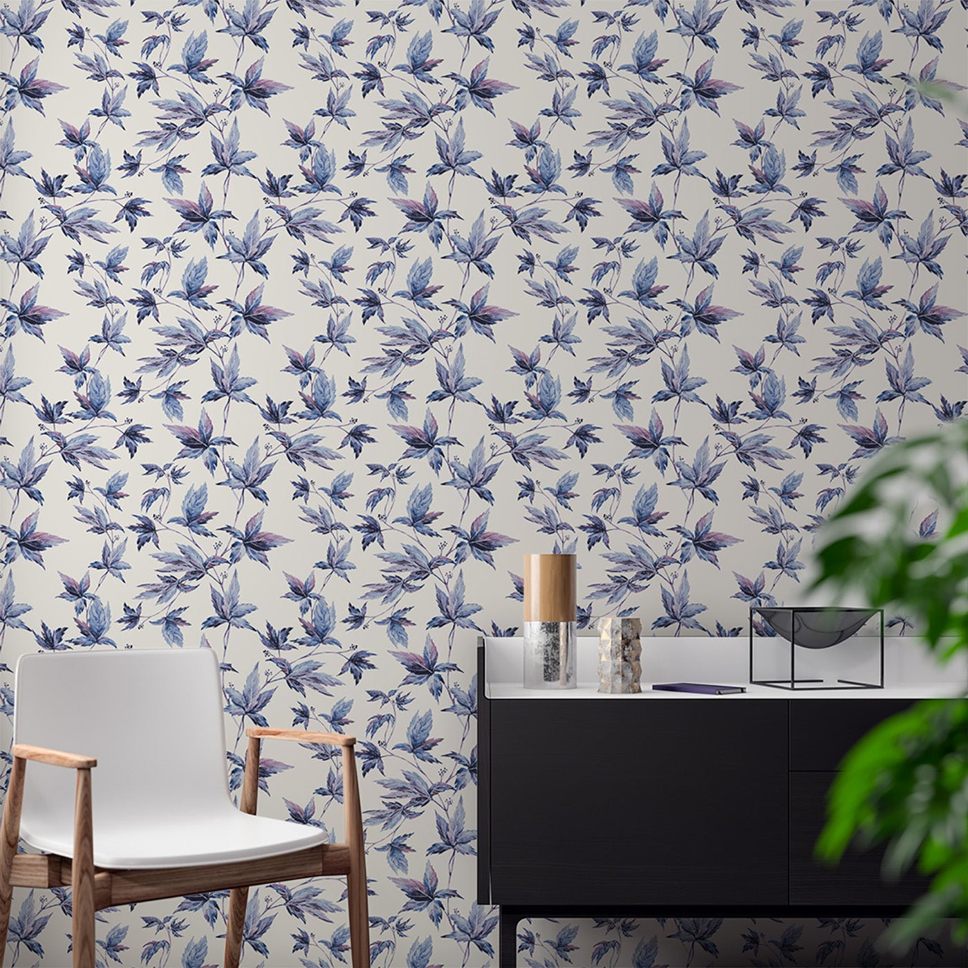 Floral & Leaves Wallpaper WAL1938-F