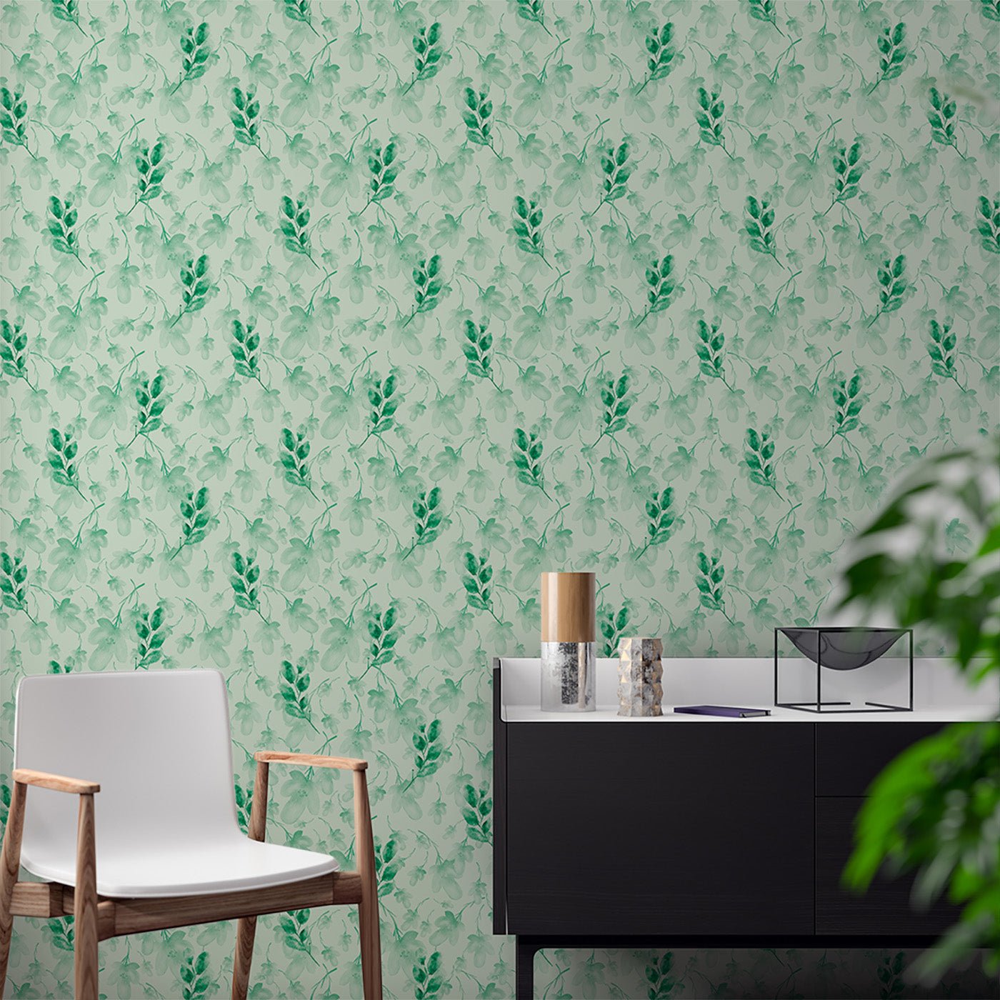 Floral & Leaves Wallpaper WAL1939-F