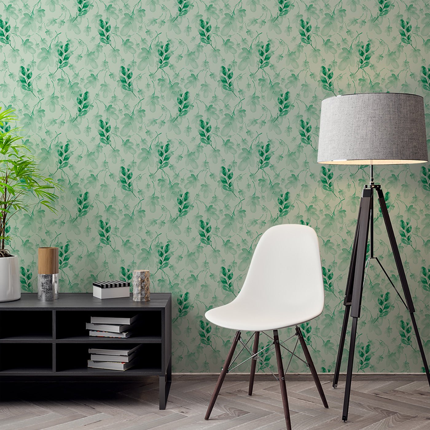 Floral & Leaves Wallpaper WAL1939-F