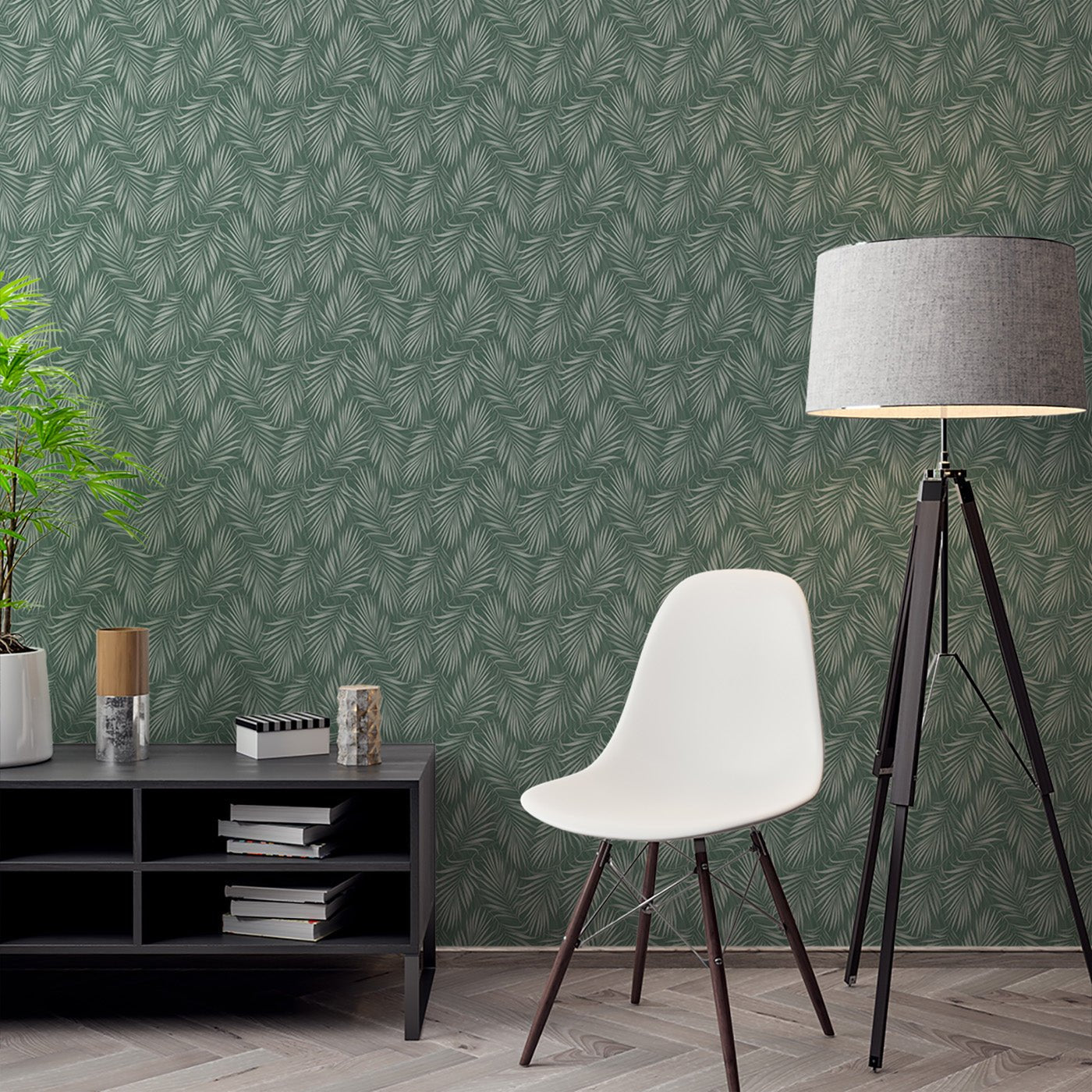 Floral & Leaves Wallpaper WAL1941-F