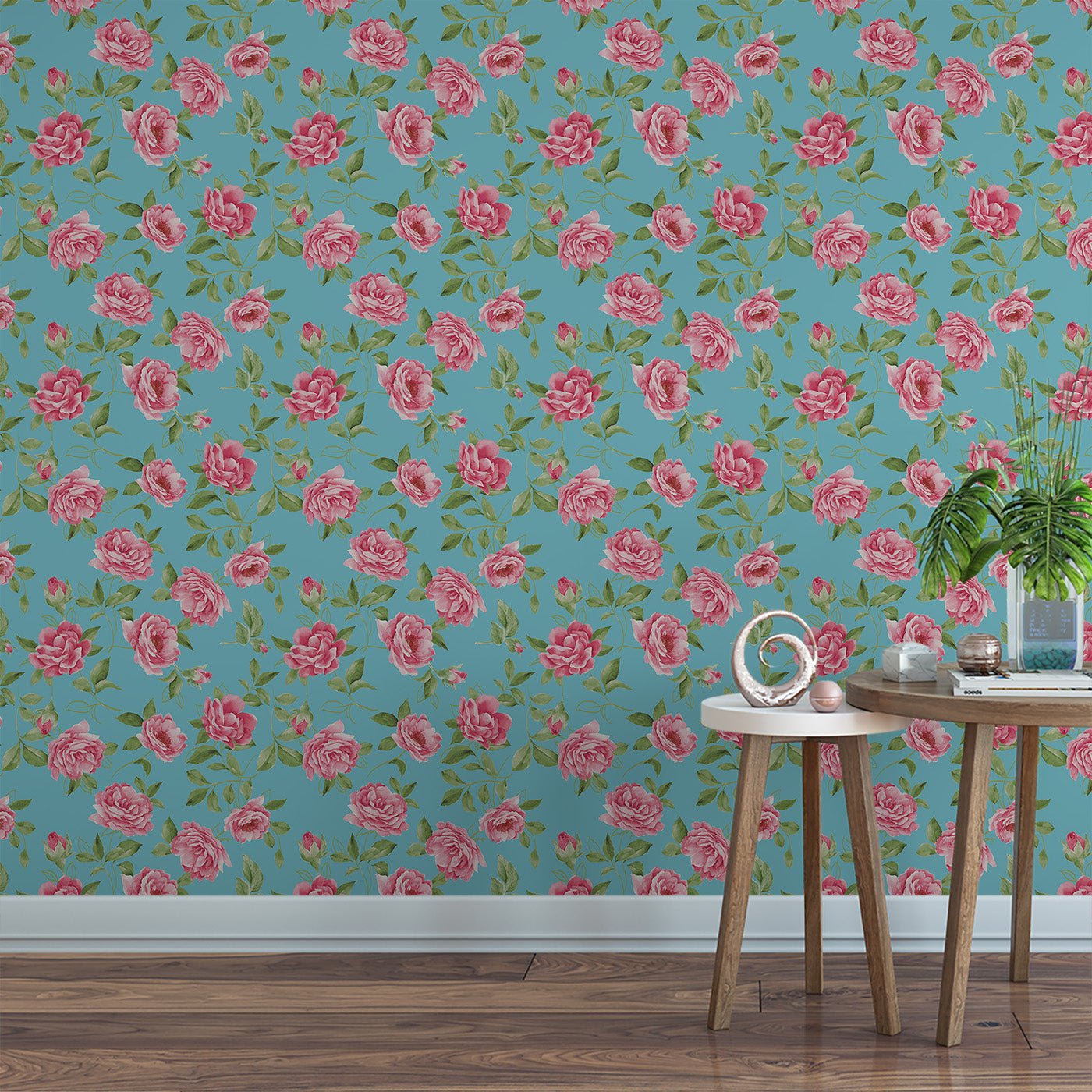 Floral & Leaves Wallpaper WAL1946-F