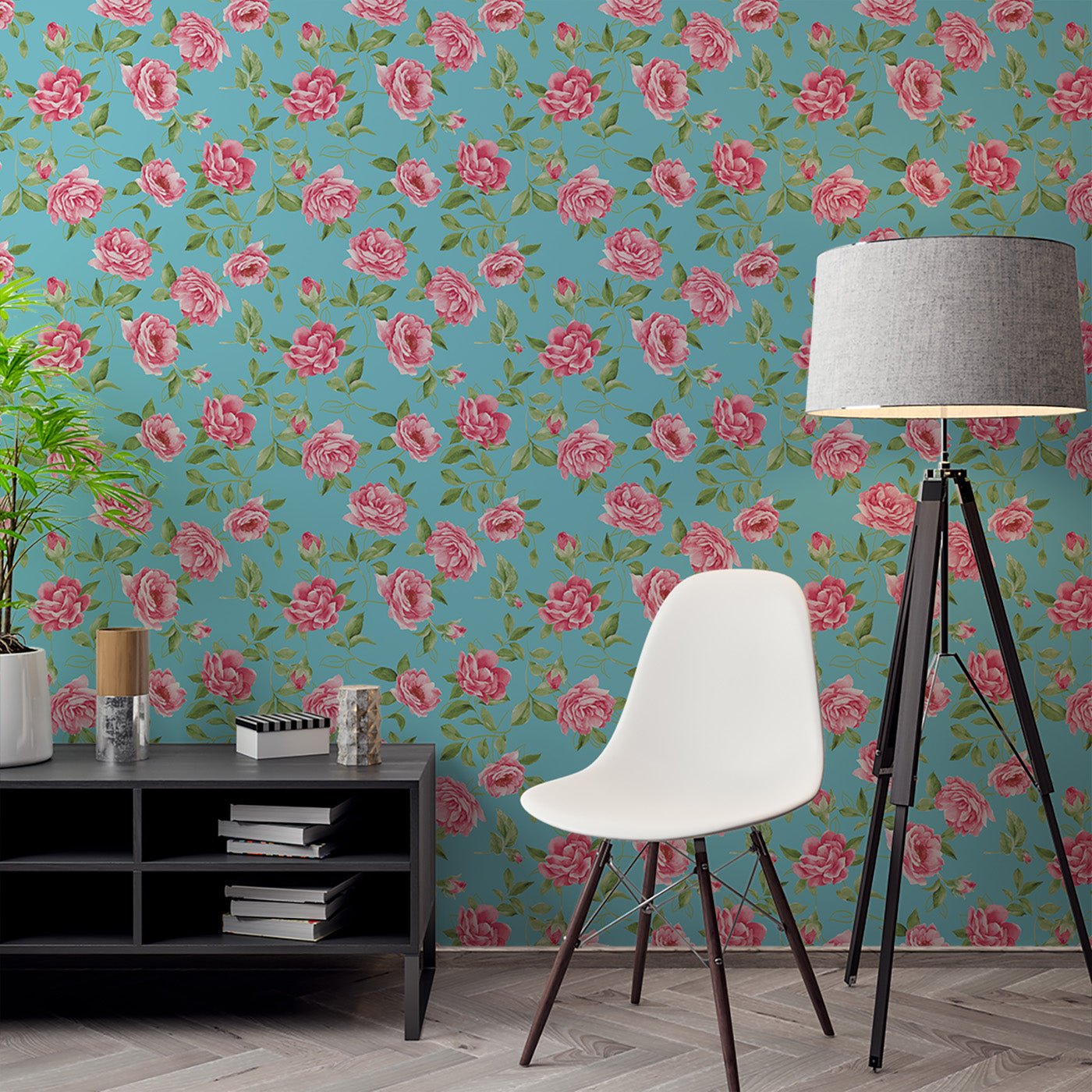 Floral & Leaves Wallpaper WAL1946-F