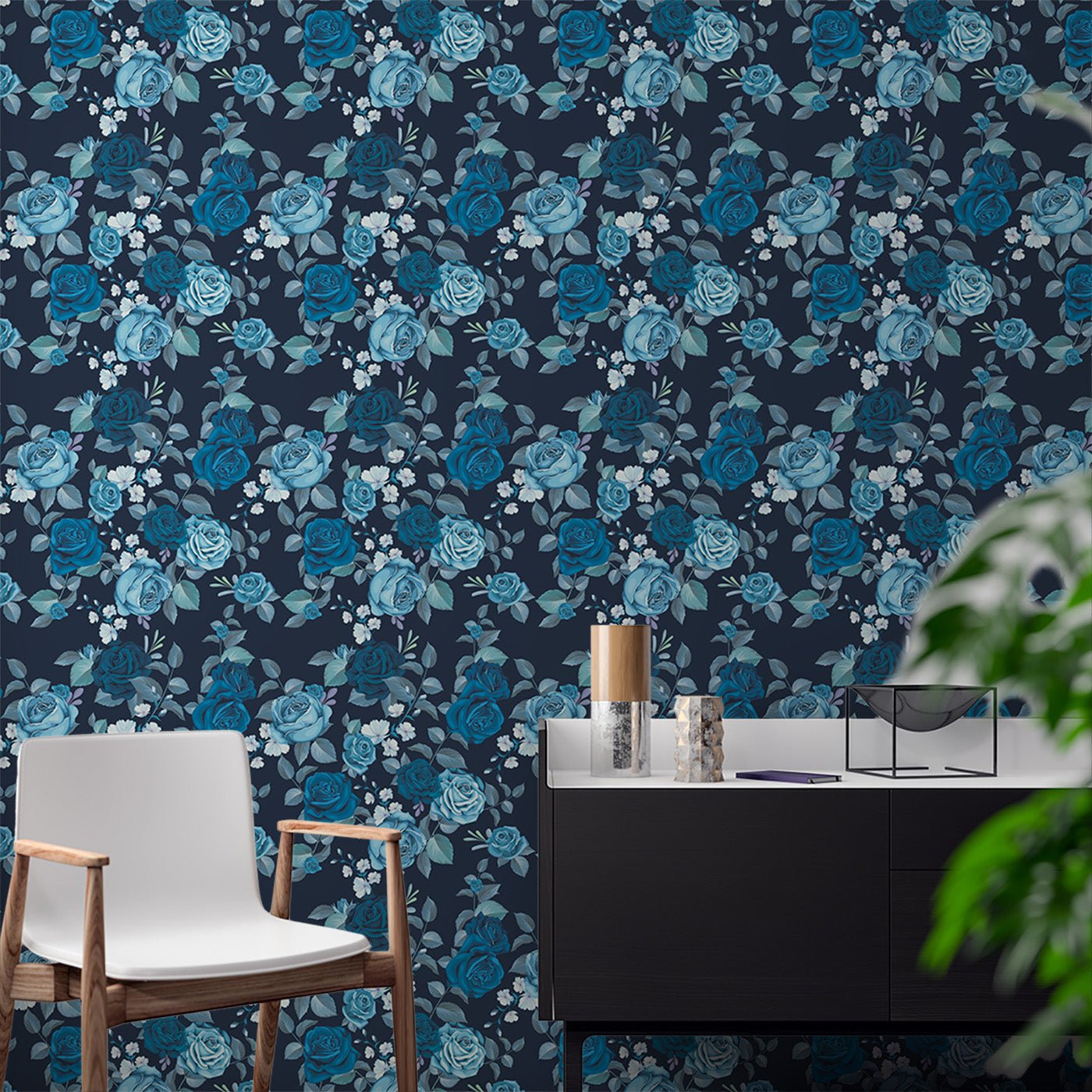 Floral & Leaves Wallpaper WAL1948-F