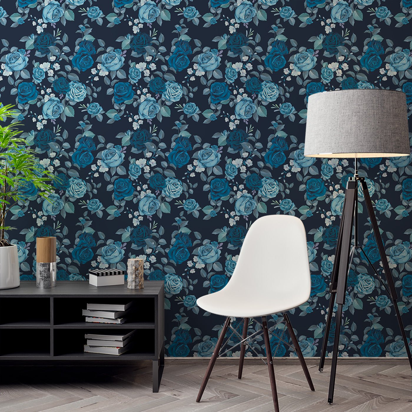 Floral & Leaves Wallpaper WAL1948-F