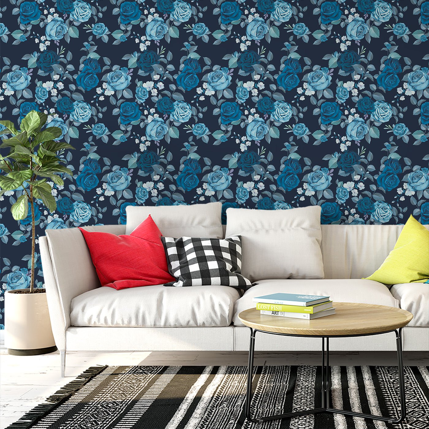 Floral & Leaves Wallpaper WAL1948-F