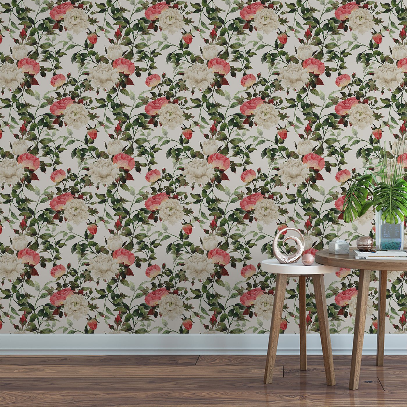 Floral & Leaves Wallpaper WAL1949-F