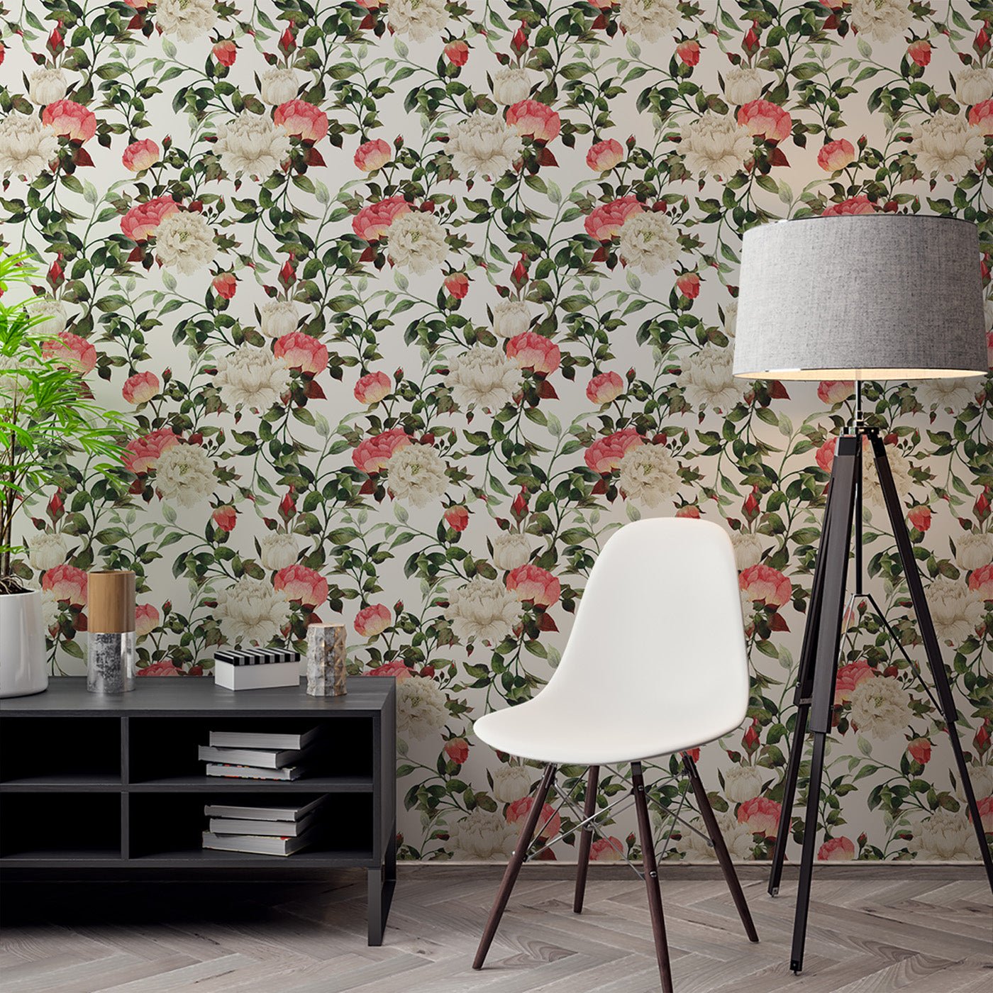 Floral & Leaves Wallpaper WAL1949-F