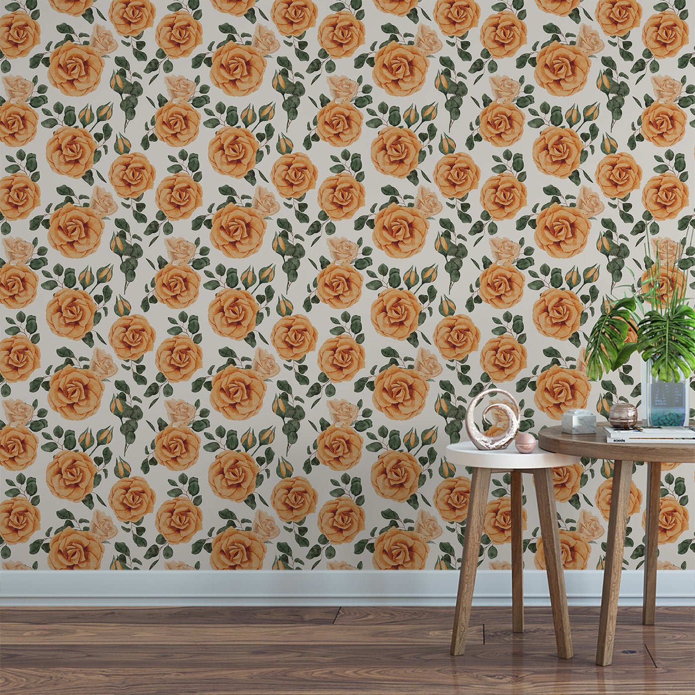 Floral & Leaves Wallpaper WAL1950-F