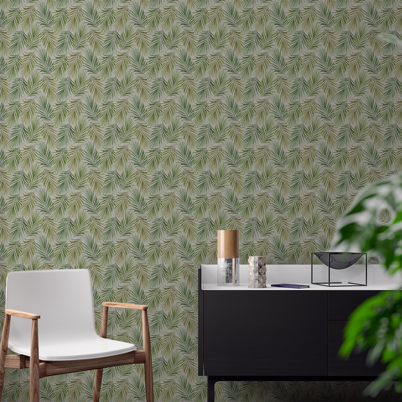 Floral & Leaves Wallpaper WAL1952-F