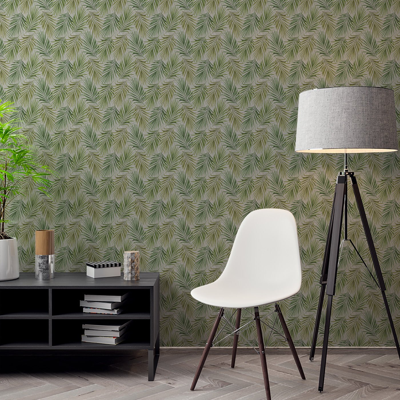 Floral & Leaves Wallpaper WAL1952-F