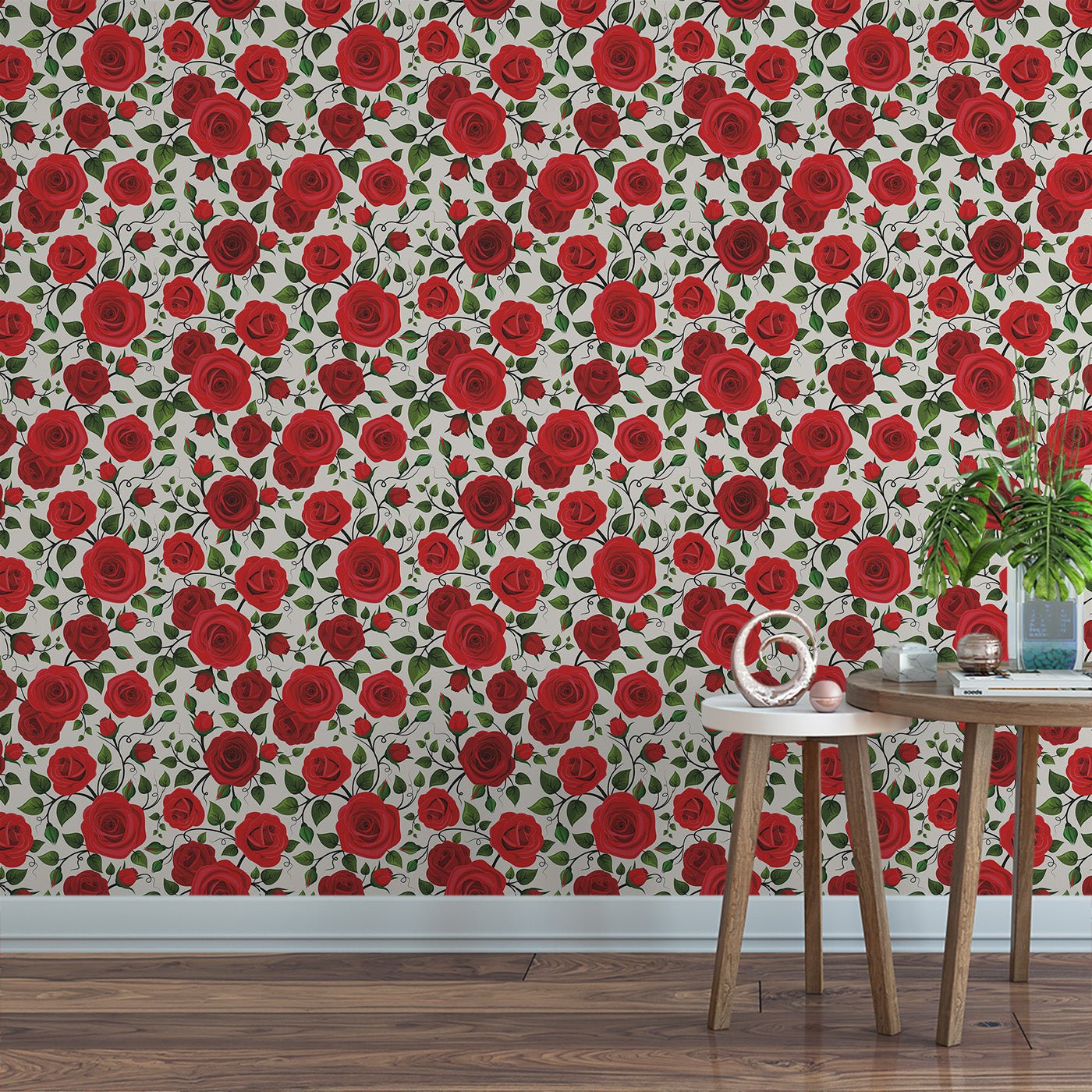 Floral & Leaves Wallpaper WAL1953-F