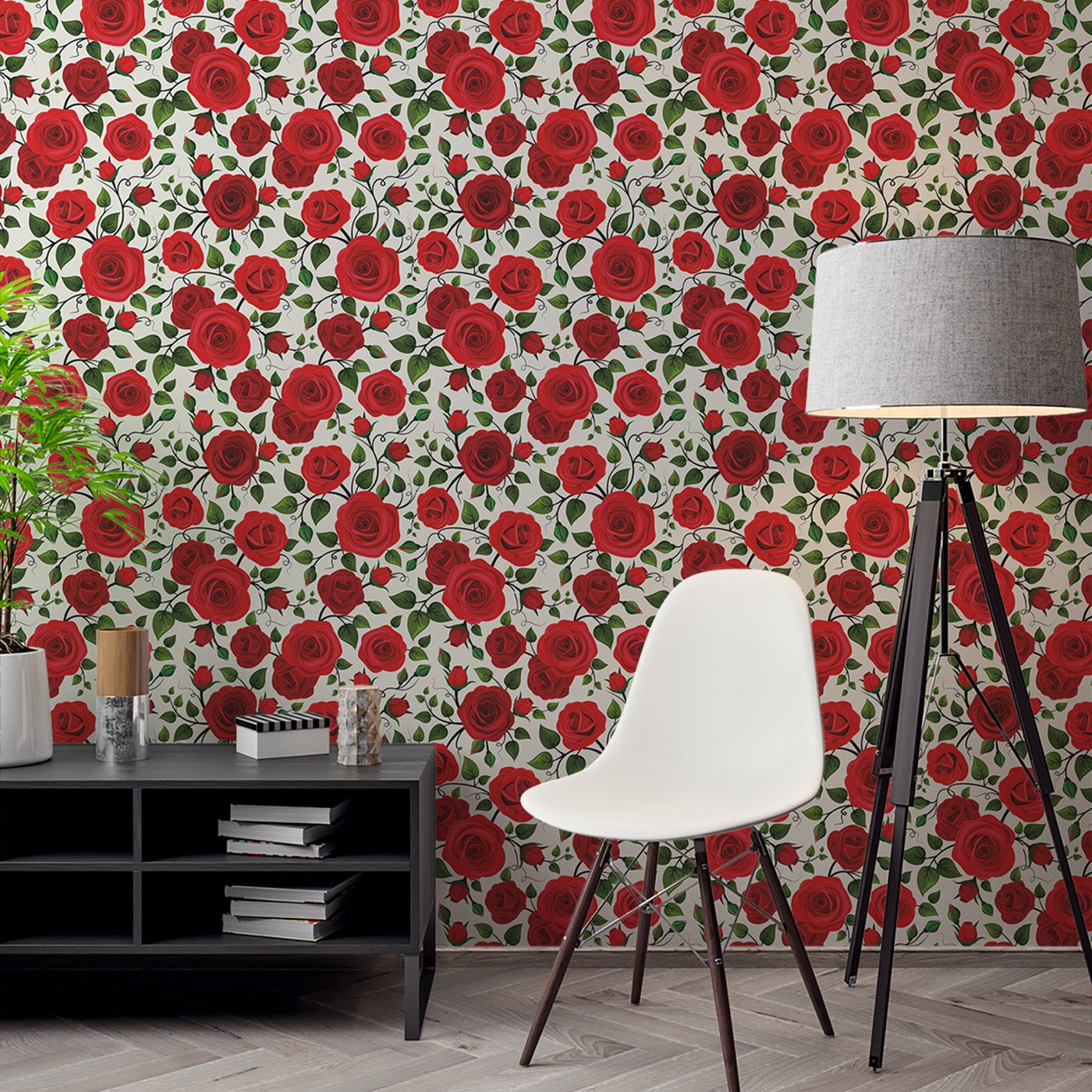 Floral & Leaves Wallpaper WAL1953-F