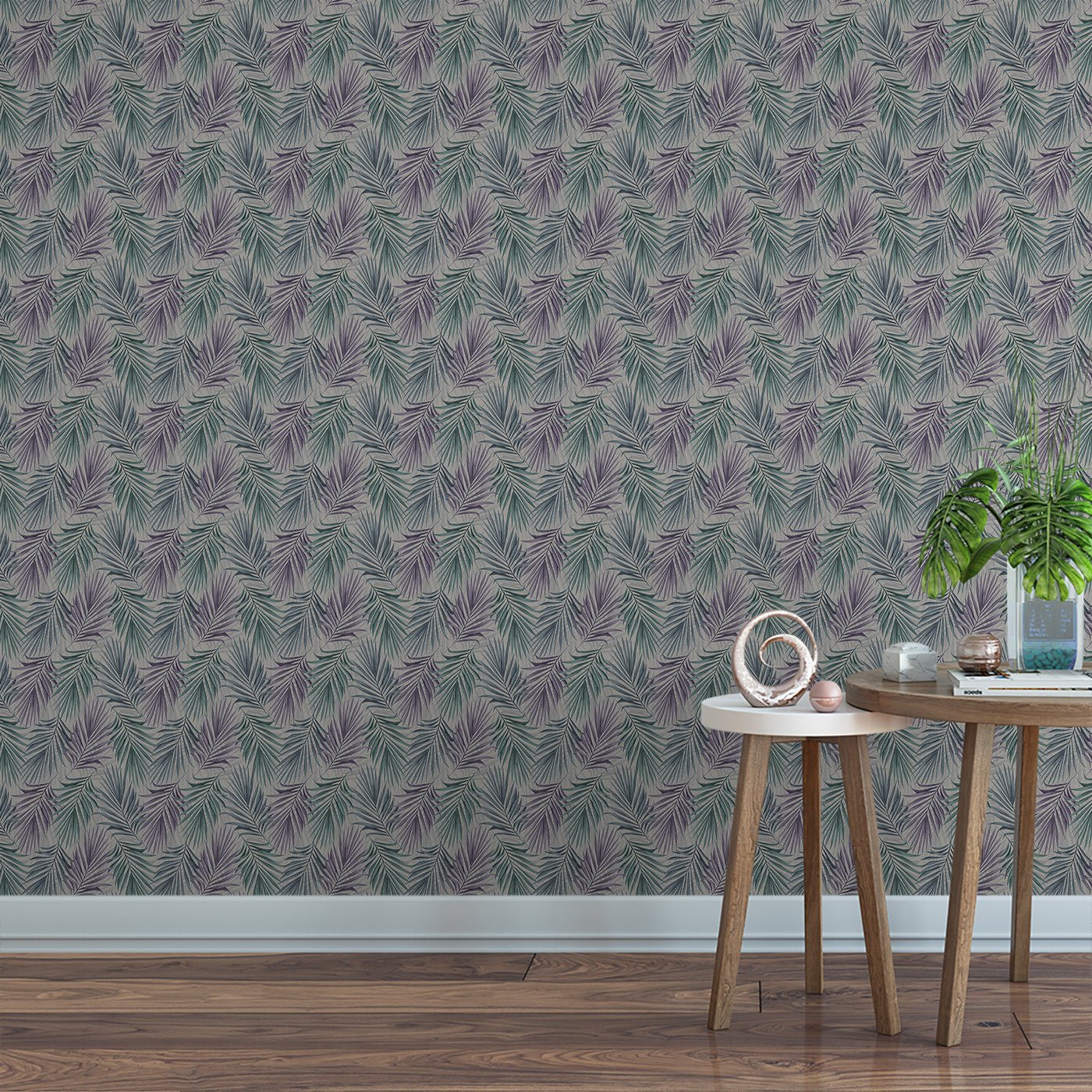 Floral & Leaves Wallpaper WAL1955-F