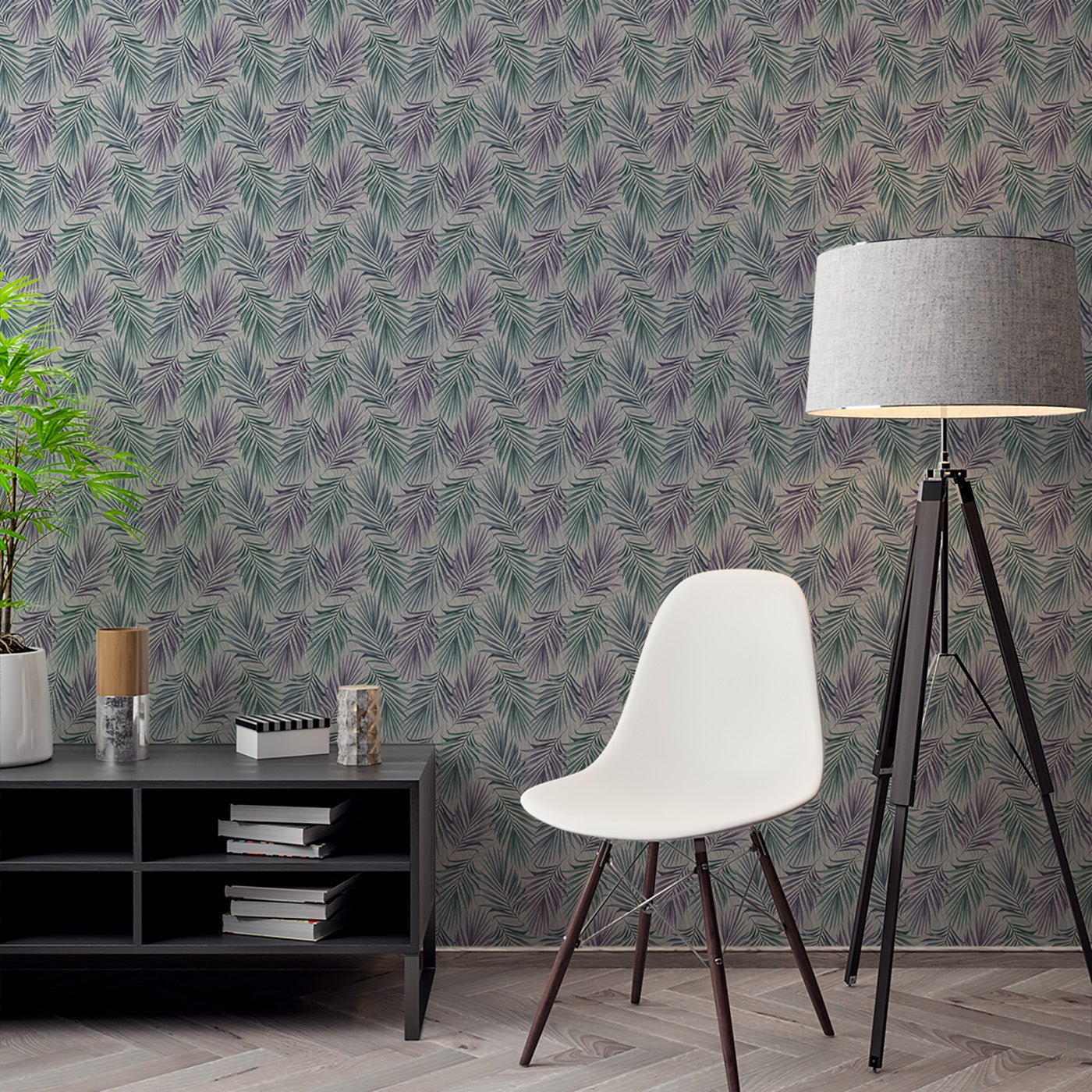 Floral & Leaves Wallpaper WAL1955-F