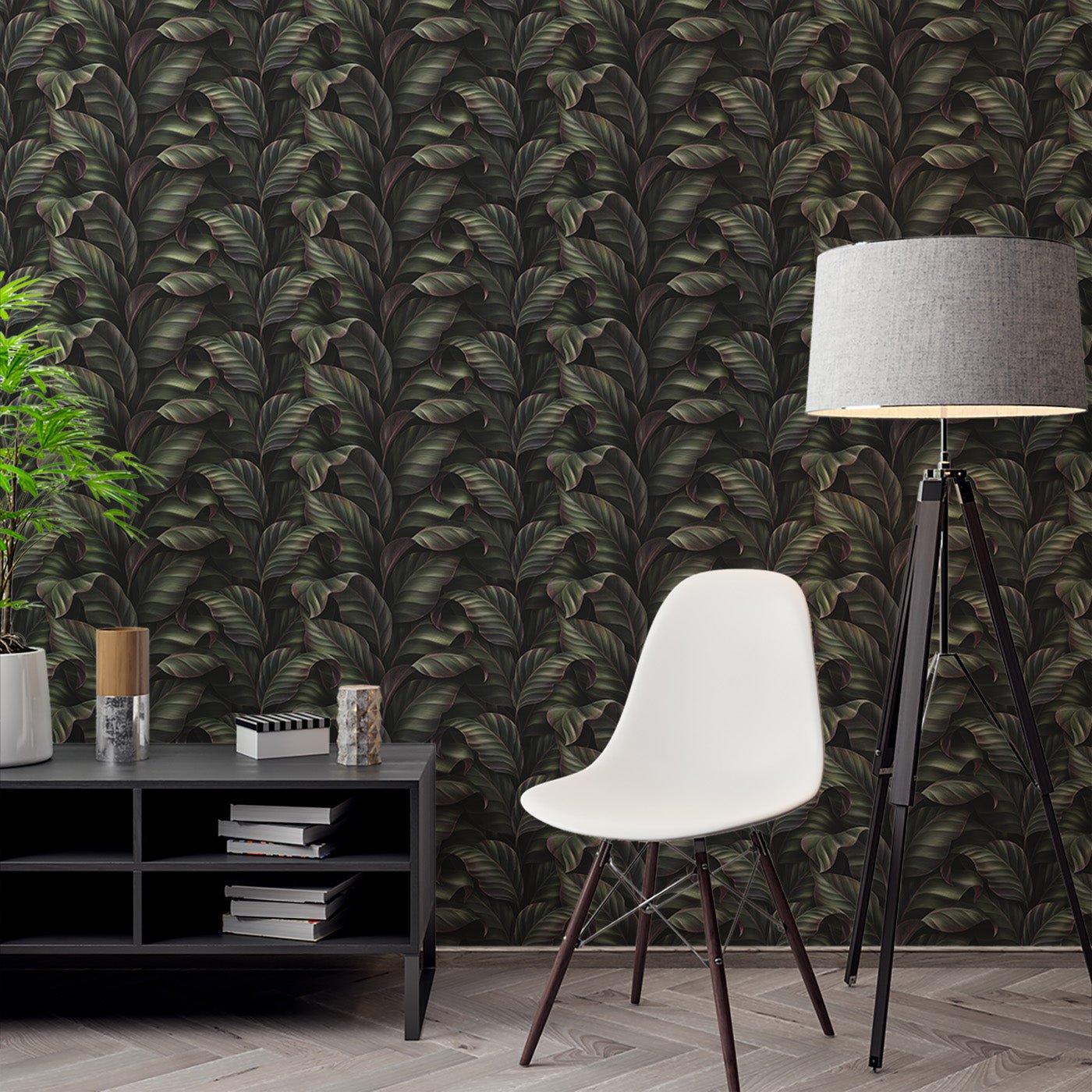 Floral & Leaves Wallpaper WAL1956-F