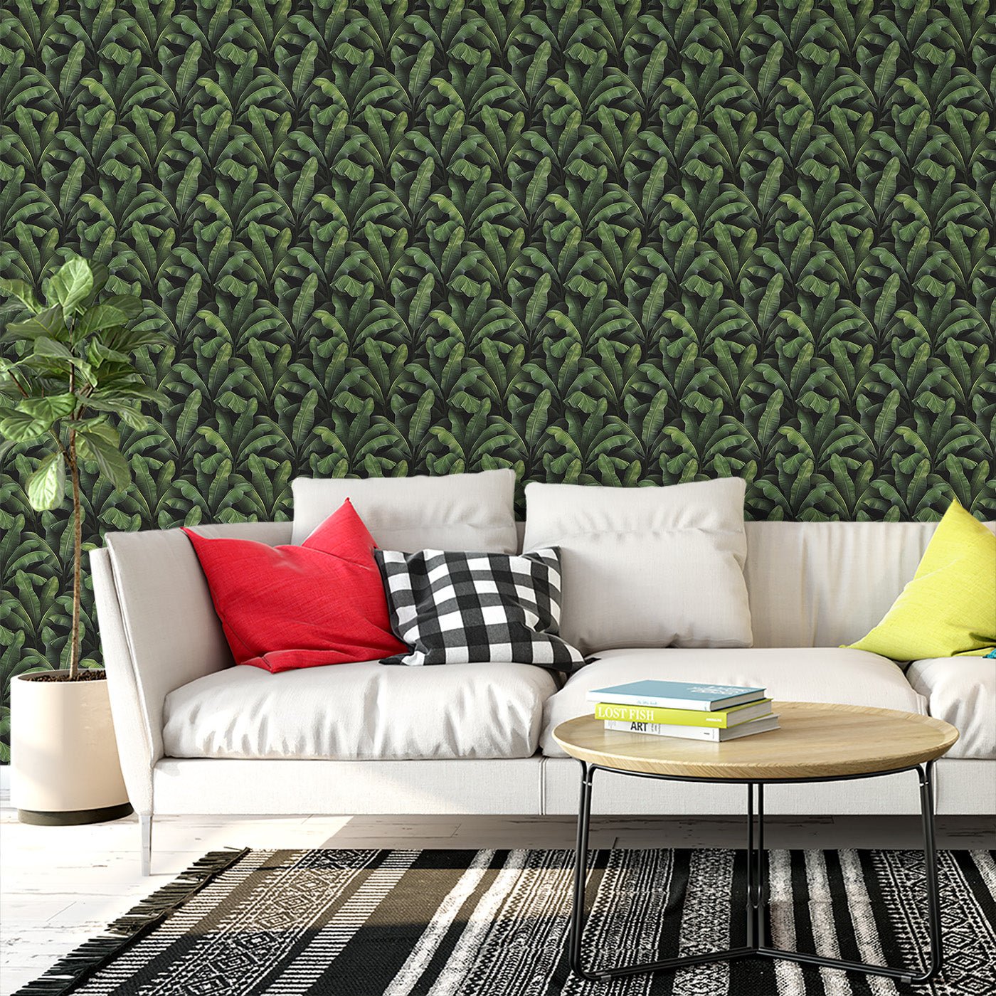 Floral & Leaves Wallpaper WAL1958-F