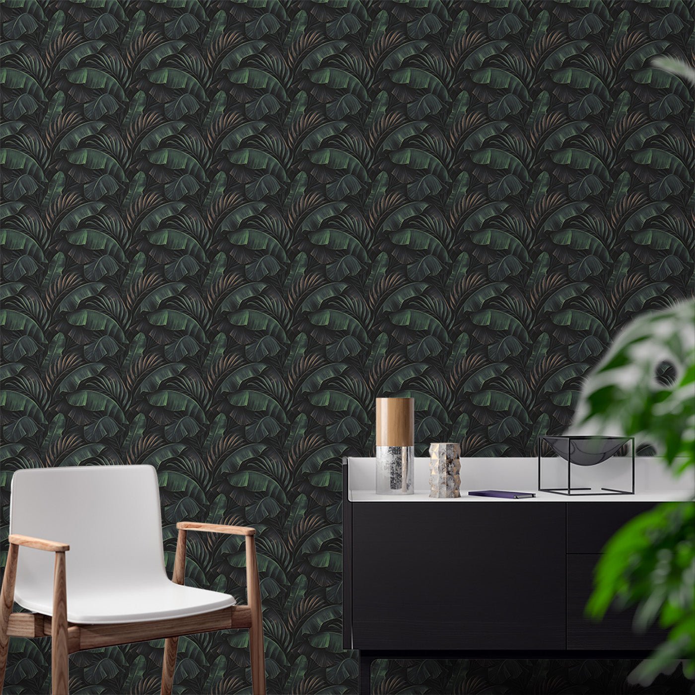 Floral & Leaves Wallpaper WAL1959-F