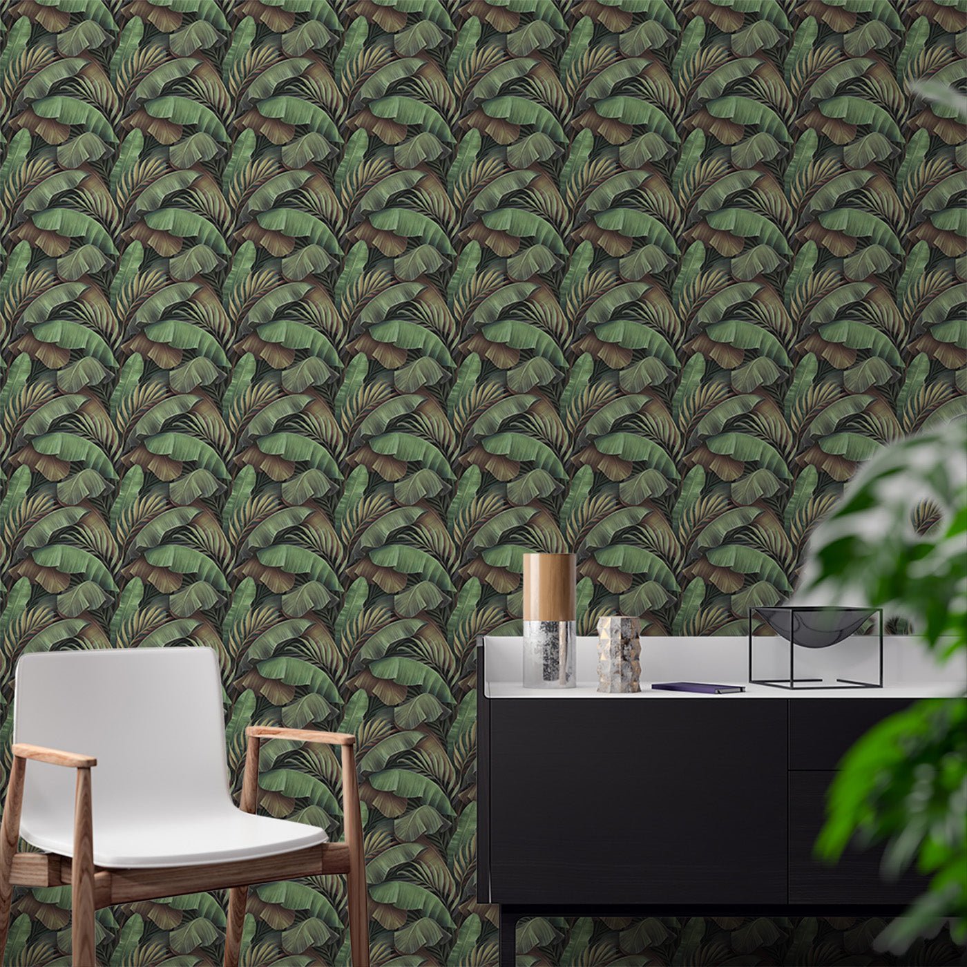 Floral & Leaves Wallpaper WAL1960-F