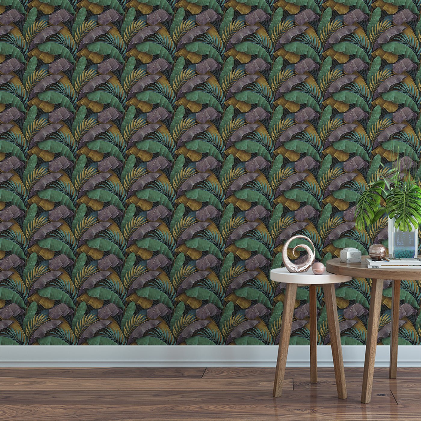 Floral & Leaves Wallpaper WAL1961-F