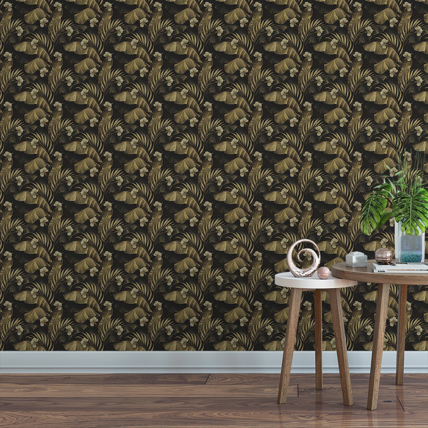 Floral & Leaves Wallpaper WAL1962-F