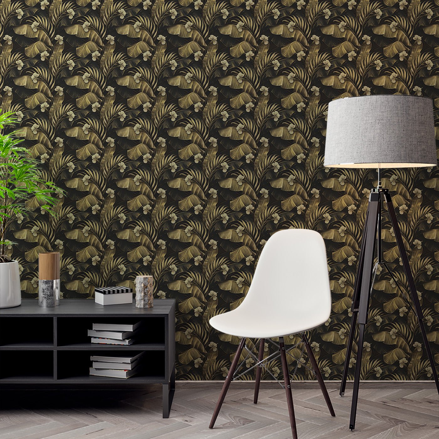 Floral & Leaves Wallpaper WAL1962-F