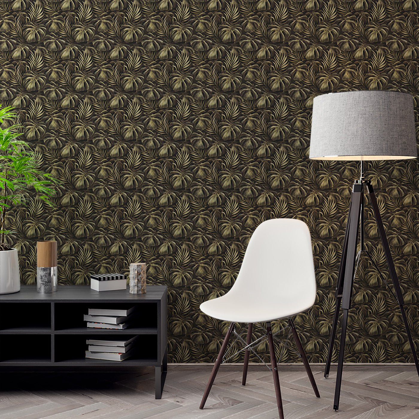 Floral & Leaves Wallpaper WAL1963-F