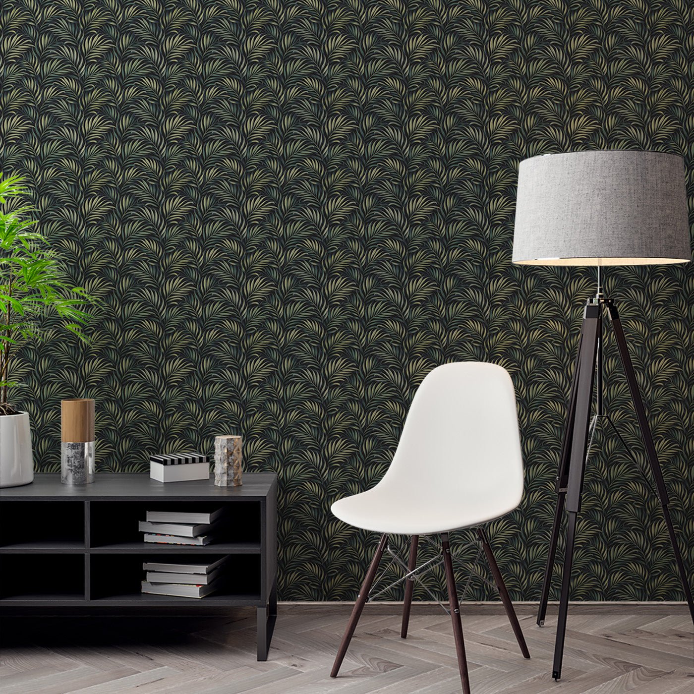 Floral & Leaves Wallpaper WAL1964-F