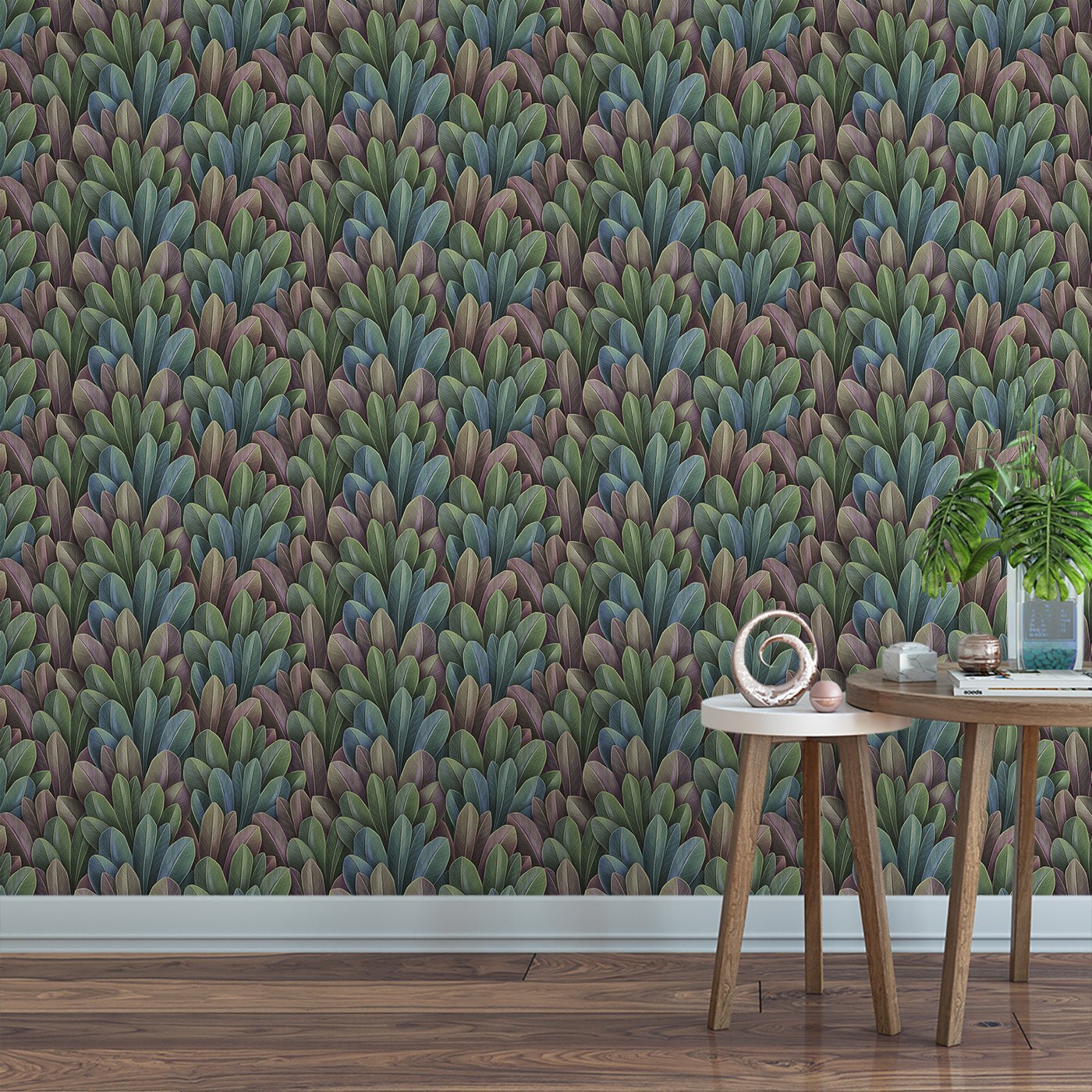 Floral & Leaves Wallpaper WAL1965-F