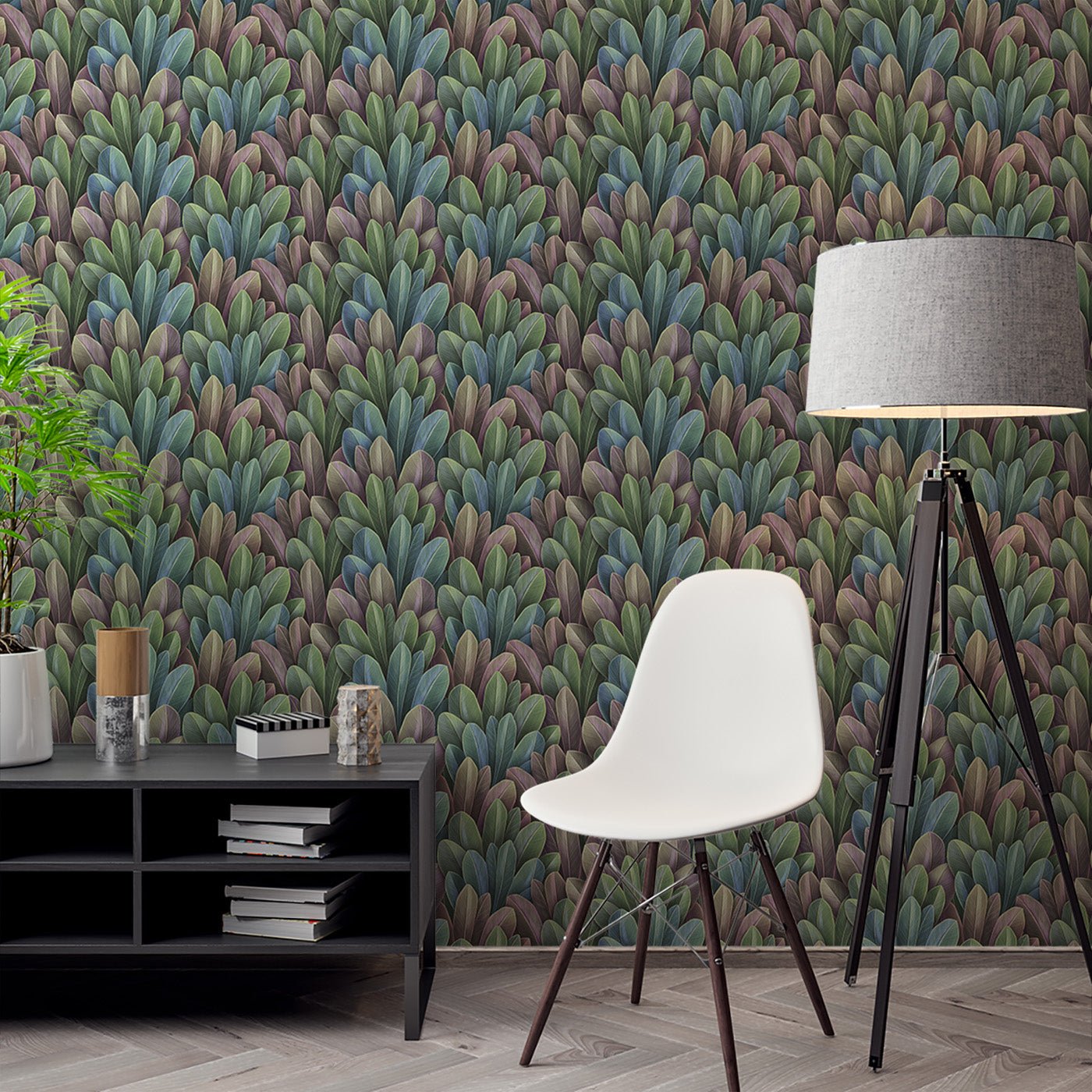 Floral & Leaves Wallpaper WAL1965-F