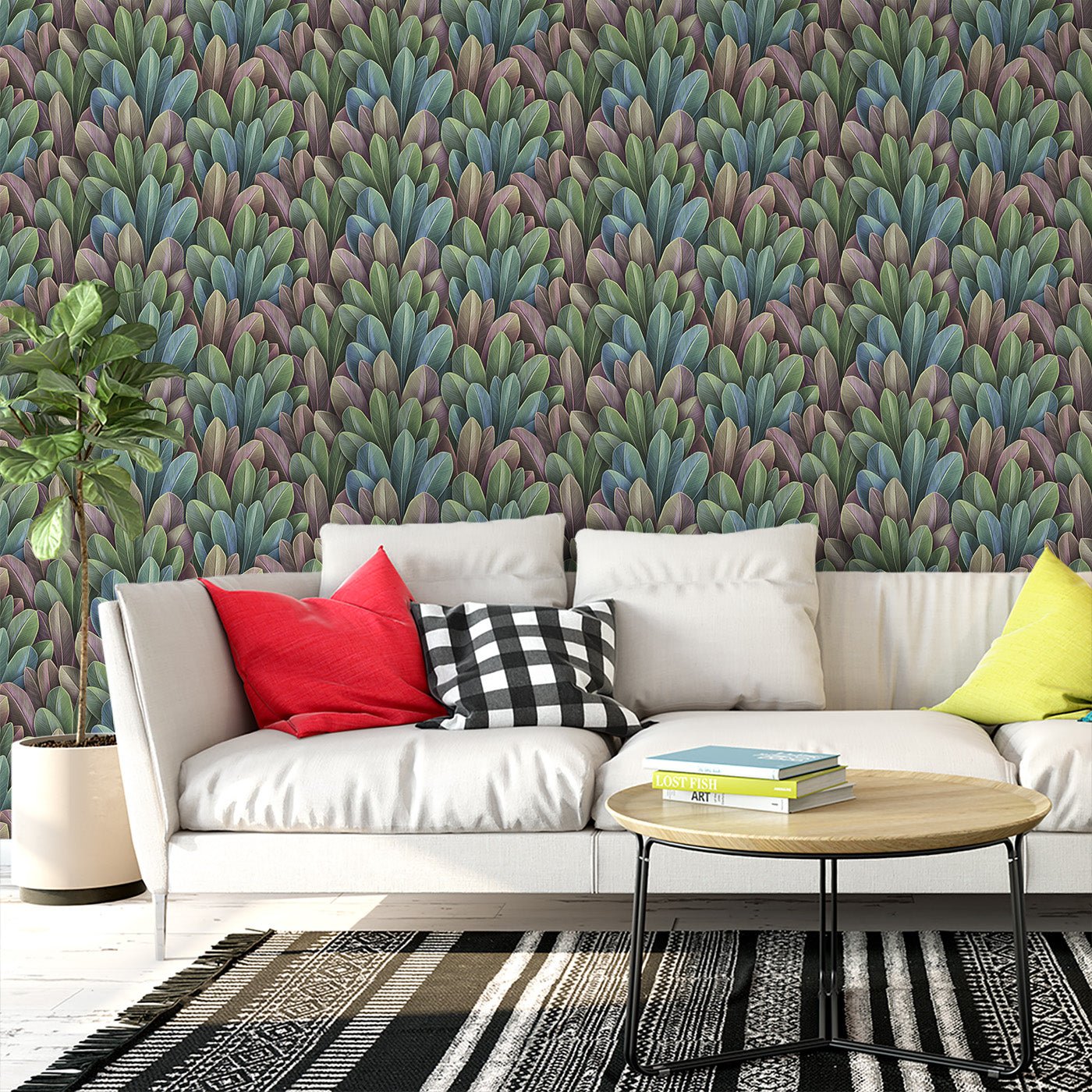 Floral & Leaves Wallpaper WAL1965-F