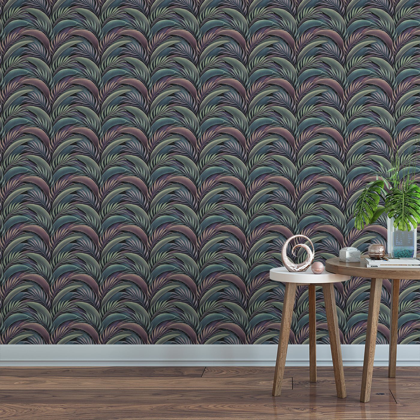 Floral & Leaves Wallpaper WAL1966-F