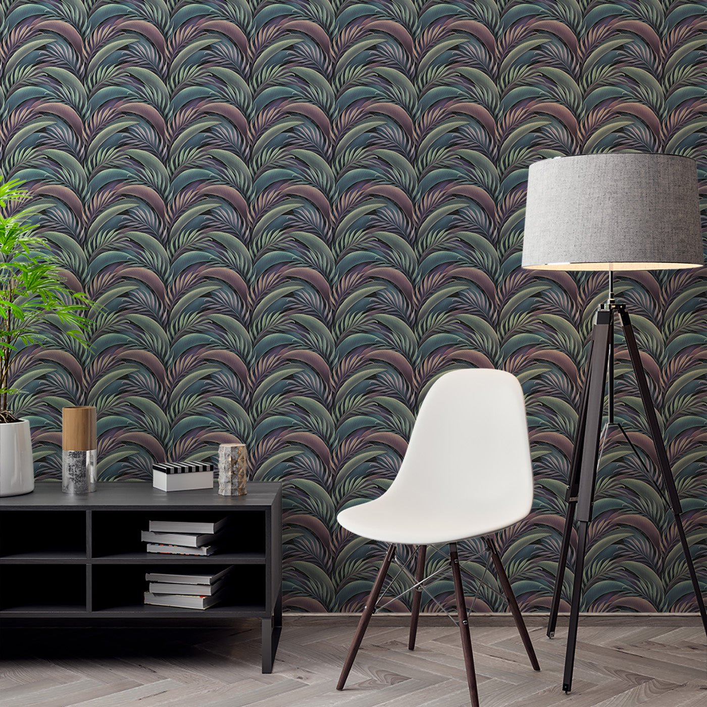 Floral & Leaves Wallpaper WAL1966-F