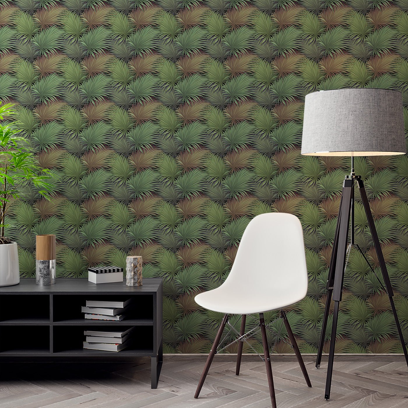 Floral & Leaves Wallpaper WAL1967-F