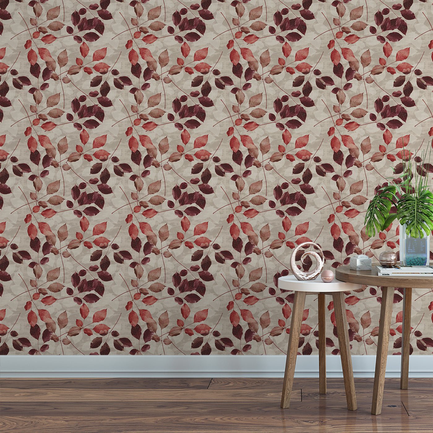 Floral & Leaves Wallpaper WAL1968-F