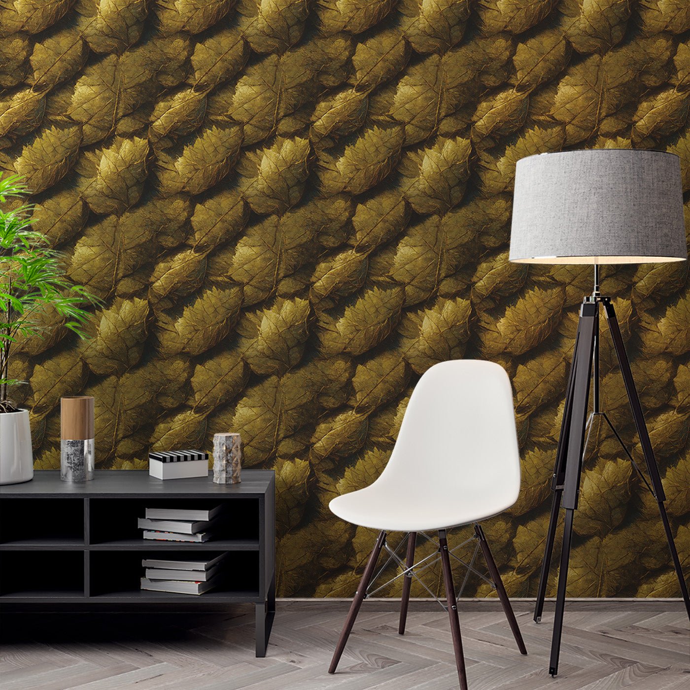 Floral & Leaves Wallpaper WAL1969-F