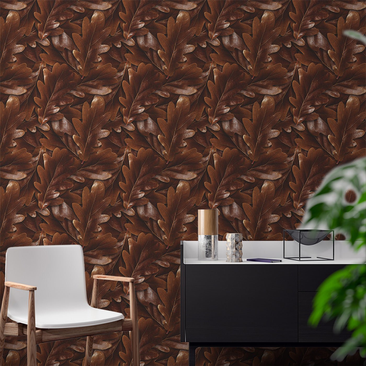 Floral & Leaves Wallpaper WAL1975-F