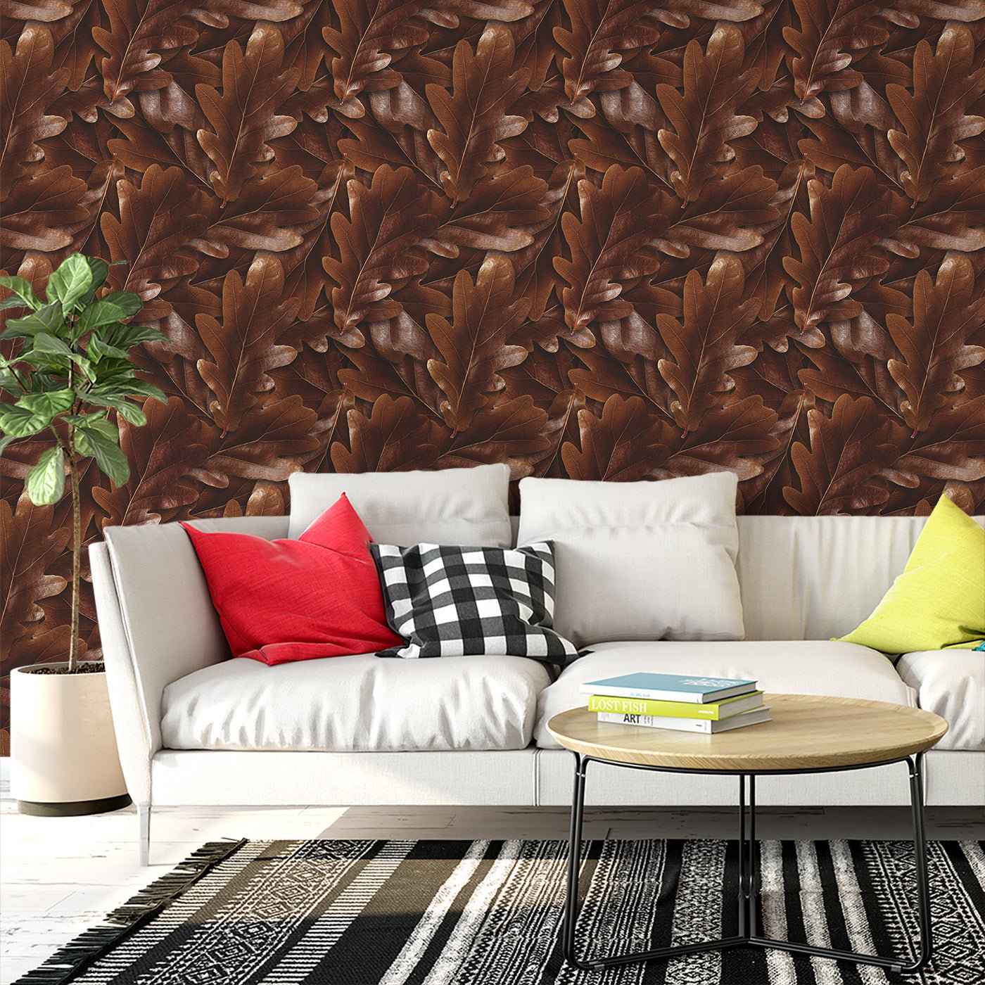 Floral & Leaves Wallpaper WAL1975-F